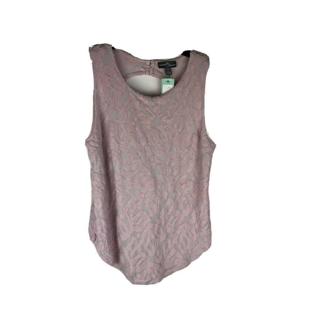 Market‎ Spruce pink open back blouse size Small NWT